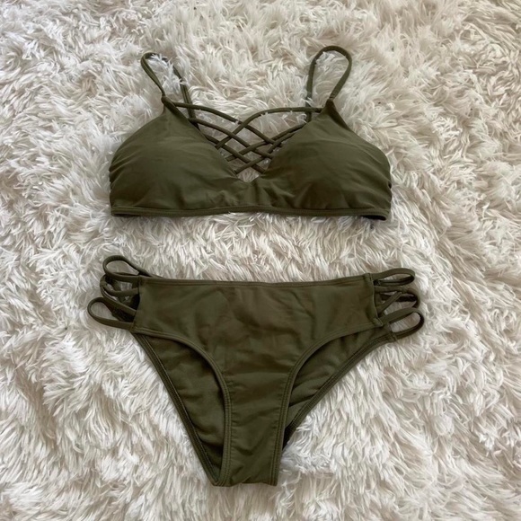 Hollister Swim Hollister Olive Green Bikini Poshmark